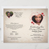 Programme de modèle funéraire sur le thème du coeu (Devant)