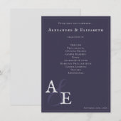 Programme de monogramme minimaliste Plum Purple (Devant / Derrière)