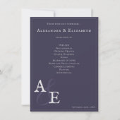 Programme de monogramme minimaliste Plum Purple (Devant)