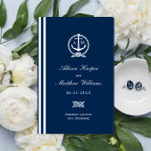 Programme de monogramme pour Mariage d'Ancre bleu 