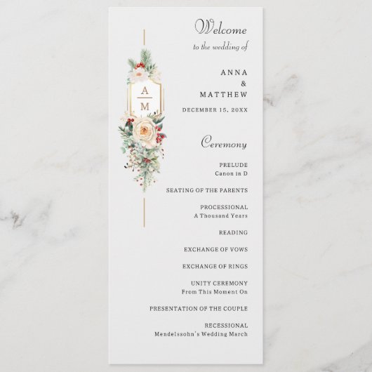 Programme de monographie florale de Noël tout simp (Devant)