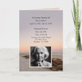 Programme de nécrologie de commémoration funéraire (Devant)