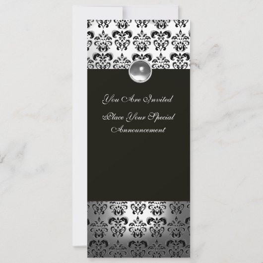 PROGRAMME DE PARTI MARITIME BLACK WHITE DAMASK (Dos)