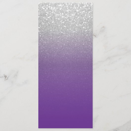 Programme de Parties scintillant pourpre et argent (Dos)