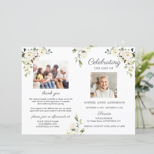 Programme de photos du service funéraire commémora (Debout devant)