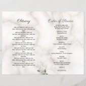 Programme de photos du service funéraire commémora (Dos)