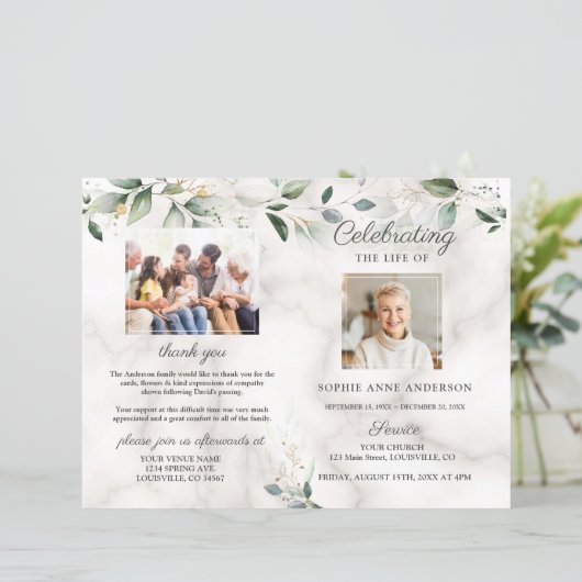 Programme de photos du service funéraire commémora (Debout devant)