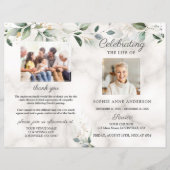 Programme de photos du service funéraire commémora (Devant)