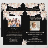 Programme de photos du service funéraire de fleurs (Devant / Derrière)