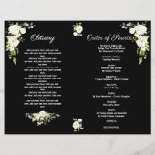 Programme de photos du service funéraire de fleurs (Dos)