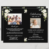 Programme de photos du service funéraire de fleurs (Devant / Derrière)