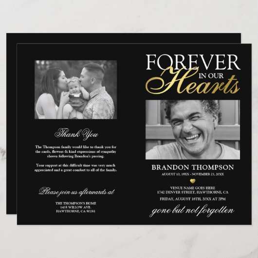 Programme de photos pour l'ordre de service commém (Devant / Derrière)