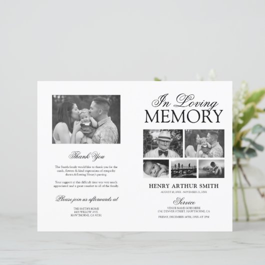 Programme de photos sur les funérailles budgétaire (Debout devant)