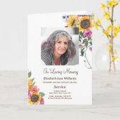 Programme de photos sur l'ordre de service funérai (Fleur jaune)