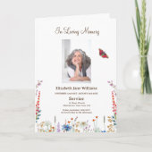 Programme de photos sur l'ordre de service funérai (Devant)