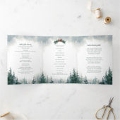 Programme de pliage à trois lettres Mariage rustiq (Intérieur)