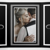 Programme de pliage à trois lettres noir et blanc (Intérieur au milieu)