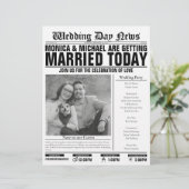 Programme de presse Mariage personnalisable (Debout devant)