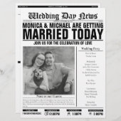 Programme de presse Mariage personnalisable (Devant / Derrière)