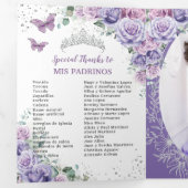 Programme de Quinceañera 15 Fleur de Lilas Violet (Intérieur en premier)