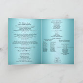 Programme de Quinceanera Bleu Turquoise Aqua Cobal (Intérieur)