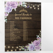 Programme de Quinceañera de la Forêt Enchantée Fle (Intérieur en premier)