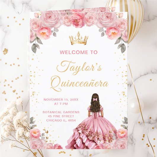 Programme de Quinceañera Fleur Princesse Rose Pous