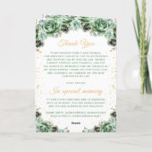Programme de Quinceañera floral de princesse vert (Dos)