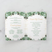 Programme de Quinceañera floral de princesse vert (Intérieur)