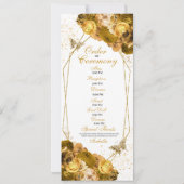 Programme de Quinceanera Floral Or (Dos)