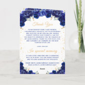 Programme de Quinceañera Floral Princesse Bleu Fon (Dos)