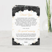 Programme de Quinceañera Floral Princesse Noire (Dos)