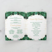 Programme de Quinceañera floral princesse vert fon (Intérieur)