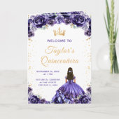 Programme de Quinceañera Floral Princesse Violet F (Devant)