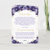 Programme de Quinceañera Floral Princesse Violet F (Dos)