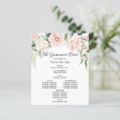 Programme de Quinceanera floral rose élégant (Debout devant)