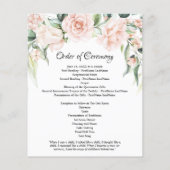 Programme de Quinceanera floral rose élégant (Dos)