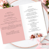 Programme de Quinceanera florale de Blush et de Bo