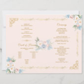 Programme de Quinceanera Florale de Bow Rose Class (Dos)