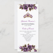 Programme de Quinceañera Florale de Diadème Doré V (Devant)