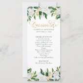 Programme de Quinceanera Florale de pivoine verte (Devant)