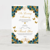 Programme de Quinceanera pour papillon turquoise e (Dos)