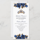 Programme de Quinceañera Roses Couronne de Tiara D (Devant)