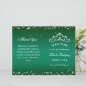 Programme de Quinceañera Vert Émeraude (Debout devant)