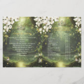 Programme de Quinceanera vert sauge Princesse et G (Dos)