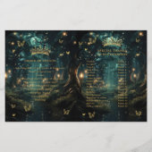 Programme de Quinceanera verte émeraude de la forê (Dos)