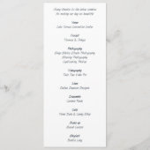 Programme de réception de mariage damassé (Dos)