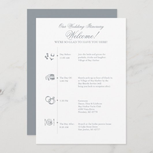 Programme de Réception de Mariage dans le Temps en (Devant / Derrière)