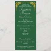 Programme de Réception - Mariage Vert Émeraude & O (Devant)