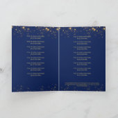 Programme de récital de musique bleu or élégant (Intérieur)
